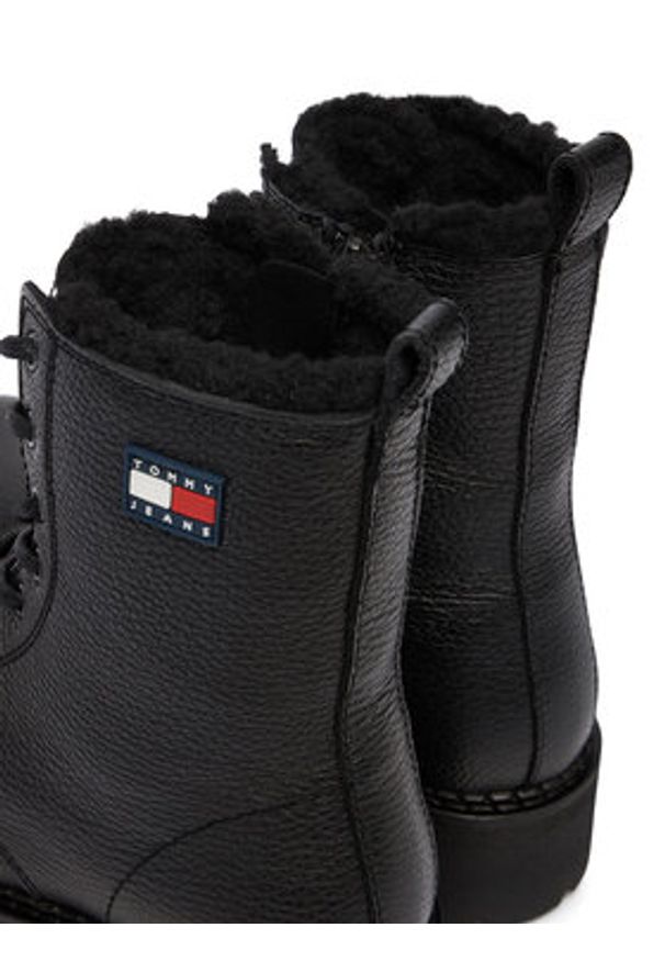 Tommy Jeans Trapery Tjw Urban Laceup Boot Wl EN0EN02906 Czarny. Kolor: czarny. Materiał: skóra