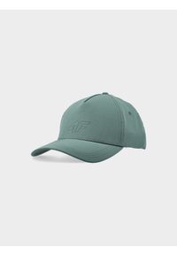 4f - Czapka z daszkiem strapback męska. Kolor: zielony. Materiał: materiał #1