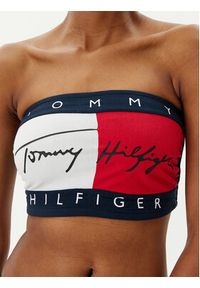 TOMMY HILFIGER - Tommy Hilfiger Biustonosz bezfiszbinowy UW0UW05608 Granatowy. Kolor: niebieski. Materiał: bawełna #3