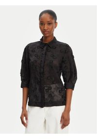Munthe Koszula Pust 252101725225 Czarny Regular Fit. Kolor: czarny. Materiał: lyocell