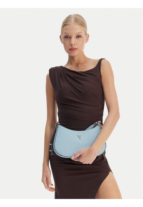 Guess Torebka 175657 Niebieski. Kolor: niebieski. Materiał: skórzane