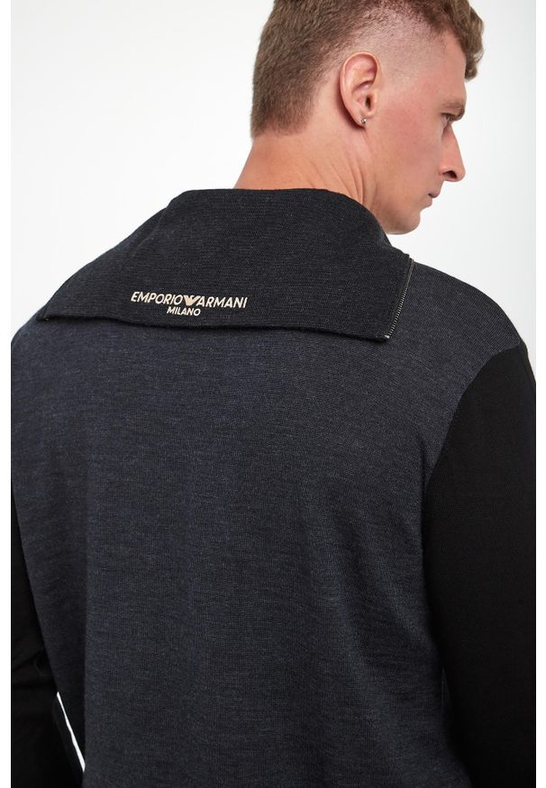 Emporio Armani - Golf męski wełniany EMPORIO ARMANI. Typ kołnierza: golf. Materiał: wełna