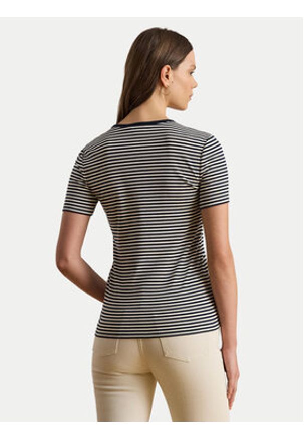 Lauren Ralph Lauren - LAUREN RALPH LAUREN T-Shirt 200P03721002 Granatowy Slim Fit. Kolor: niebieski. Materiał: bawełna
