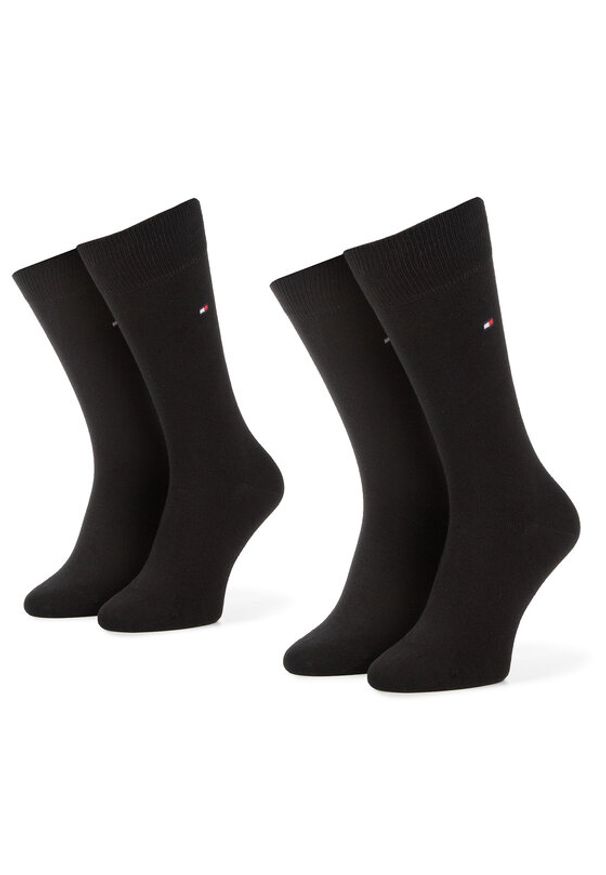 TOMMY HILFIGER - Tommy Hilfiger Skarpety długie 371111 Czarny. Kolor: czarny. Materiał: materiał