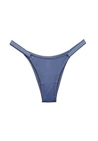 Intica - Stringi z elastycznymi paskami pod obcisłe ubrania Saburi. Kolor: niebieski. Materiał: materiał, skóra. Wzór: paski
