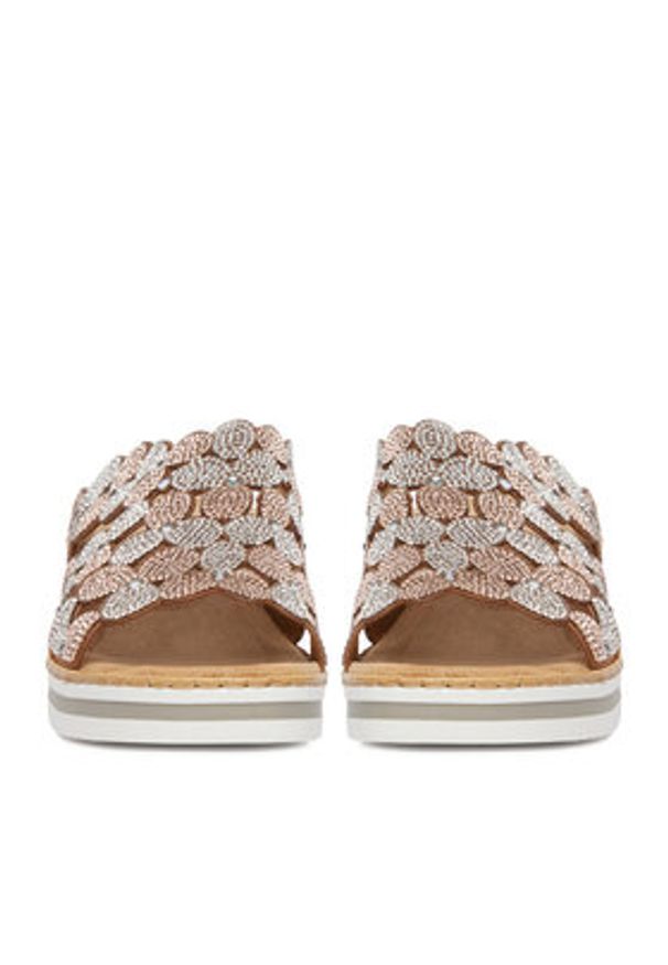 Rieker Klapki CEO-V02R8-90 Złoty. Kolor: złoty. Materiał: syntetyk, materiał