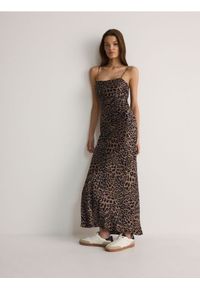 Reserved - Sukienka maxi z wiskozy - wielobarwny. Materiał: wiskoza. Długość: maxi #1