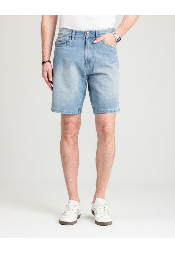 MARCUS - Męskie Spodenki Jeansowe Marcus Justin 2236 Shorts Light Blue Snow 2-7000166. Materiał: jeans