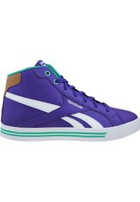 Buty do chodzenia dla dzieci Reebok Royal Comp Mid Syn. Wysokość cholewki: za kostkę. Zapięcie: sznurówki. Kolor: fioletowy, niebieski, wielokolorowy, zielony. Materiał: syntetyk, materiał. Szerokość cholewki: normalna. Model: Reebok Royal. Sport: turystyka piesza #1