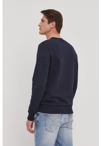 Calvin Klein Bluza męska kolor granatowy z nadrukiem. Okazja: na co dzień. Kolor: niebieski. Materiał: bawełna. Wzór: nadruk. Styl: casual