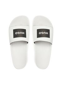 Hugo - HUGO Klapki Timein Slid 50548061 Biały. Kolor: biały. Materiał: syntetyk #4