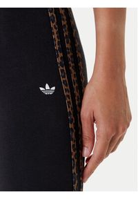 Adidas - adidas Legginsy Leopard 3-Stripes JW7307 Czarny Slim Fit. Kolor: czarny. Materiał: bawełna
