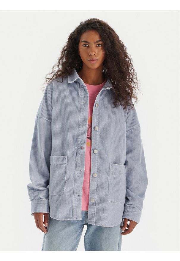 Roxy Koszula Kick Back Washed Cord ERJWT03697 Niebieski Regular Fit. Kolor: niebieski. Materiał: bawełna