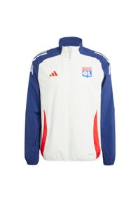 Adidas - Bluza Olympique Lyonnais Tiro 24 Presentation. Kolor: biały, niebieski, czerwony, wielokolorowy. Materiał: materiał