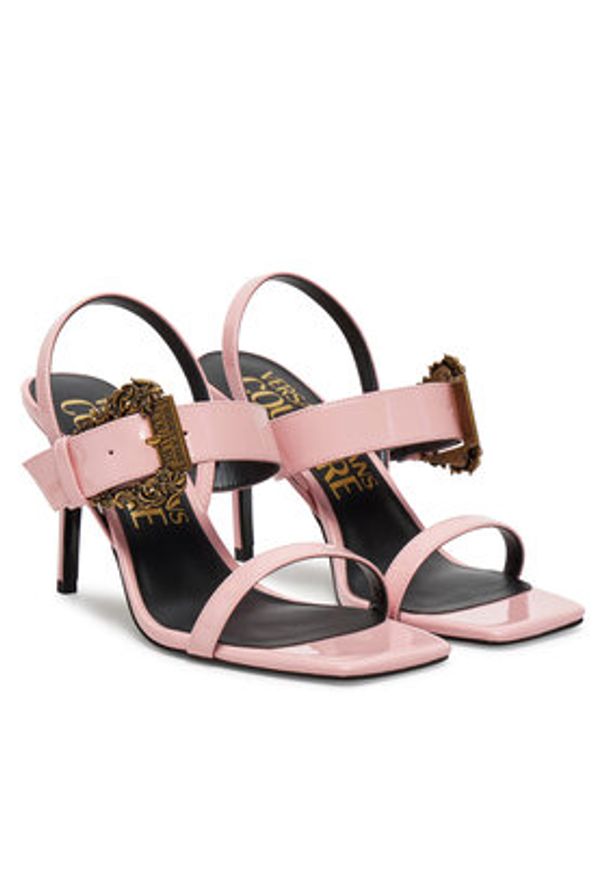 Versace Jeans Couture Sandały 78VA3S71 Różowy. Kolor: różowy. Materiał: skóra