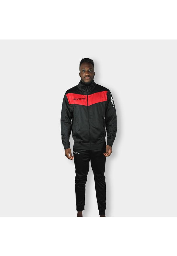 Dres Givova Tuta Visa Sum. Kolor: czarny, czerwony, wielokolorowy. Materiał: dresówka. Sport: piłka nożna