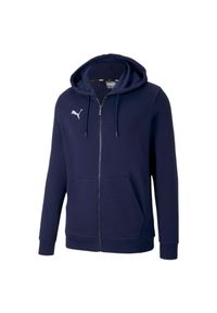 Bluza męska Puma teamGOAL 23 Casuals Hooded Jacket granatowa. Typ kołnierza: kaptur. Kolor: niebieski. Materiał: poliester, bawełna. Sport: piłka nożna