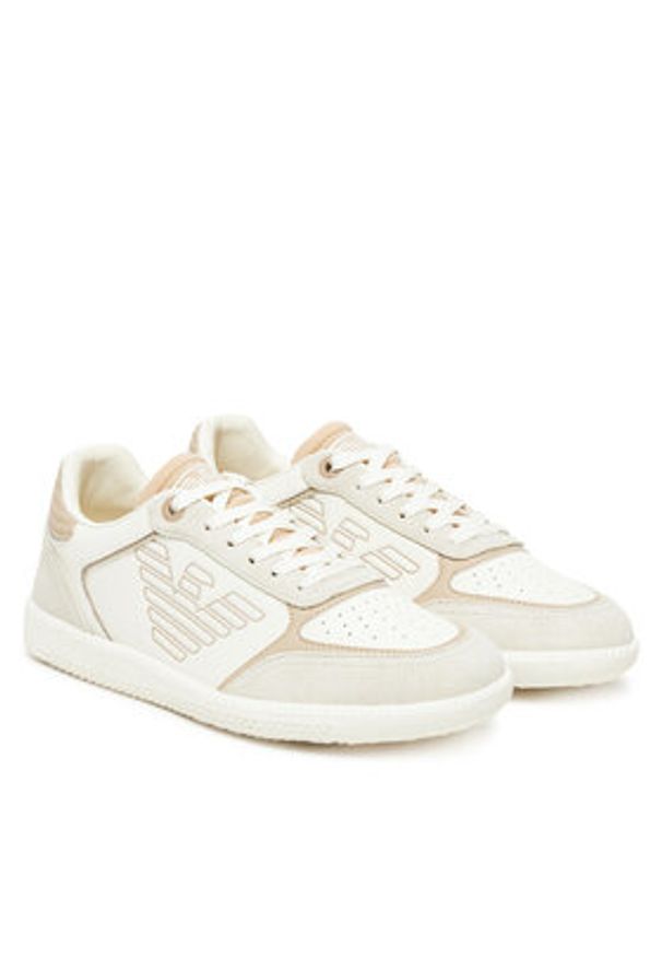 EA7 Emporio Armani Sneakersy 7X000405 AF19826 MZ170 Biały. Kolor: biały. Materiał: skóra