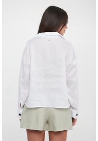 Armani Exchange - Bluzka damska lniana ARMANI EXCHANGE. Materiał: len #2