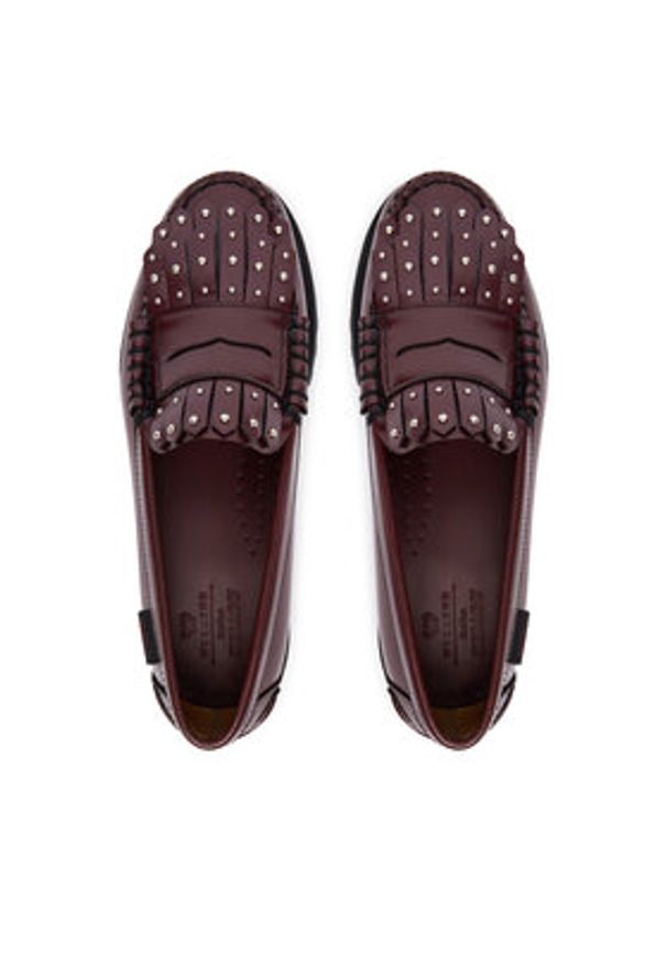 Weekend Max Mara Loafersy Weekendanlug 2525526015670 Bordowy. Kolor: czerwony. Materiał: skóra