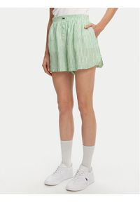 Lacoste Szorty materiałowe FF0226 Zielony Relaxed Fit. Kolor: zielony. Materiał: len