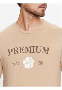 Jack & Jones - Jack&Jones T-Shirt Jprblaalfie 12259673 Brązowy Regular Fit. Kolor: brązowy. Materiał: bawełna
