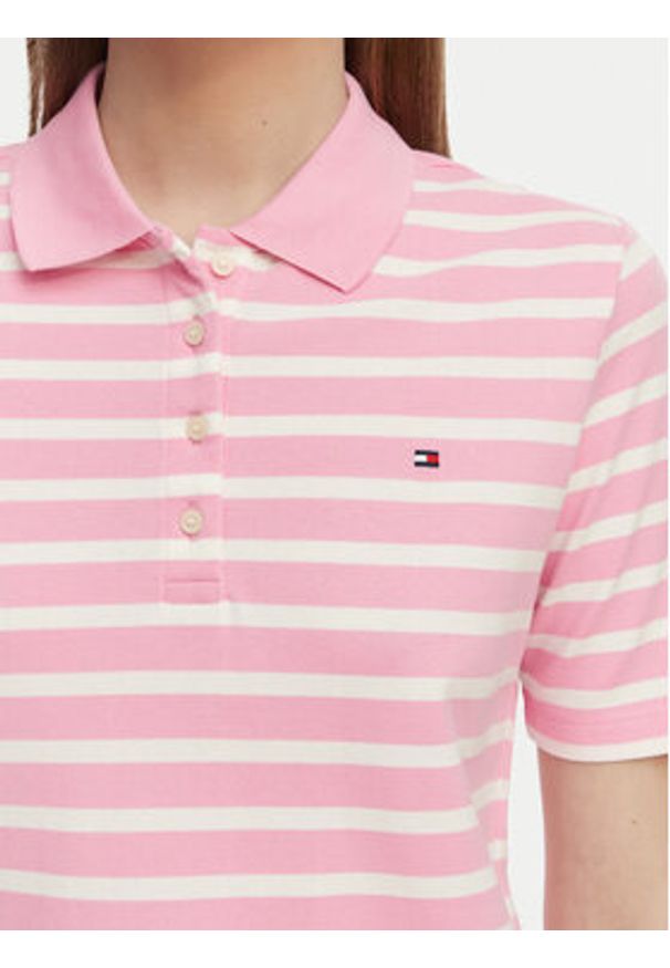 TOMMY HILFIGER - Tommy Hilfiger Polo 1985 WW0WW43224 Różowy jasny Regular Fit. Typ kołnierza: polo. Kolor: różowy. Materiał: bawełna