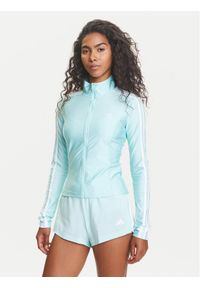 Adidas - adidas Bluza adicolor 3-Stripes JC5579 Turkusowy Slim Fit. Kolor: turkusowy. Materiał: syntetyk