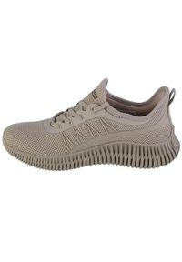 skechers - Buty do chodzenia damskie Skechers Bobs Aesthetics. Zapięcie: sznurówki. Kolor: beżowy. Materiał: materiał, tkanina. Szerokość cholewki: normalna. Sport: turystyka piesza