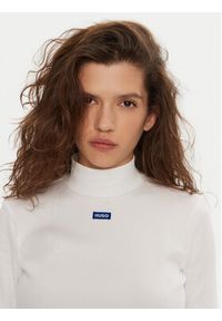 Hugo Golf 50525318 Biały Regular Fit. Typ kołnierza: golf. Kolor: biały. Materiał: bawełna #3