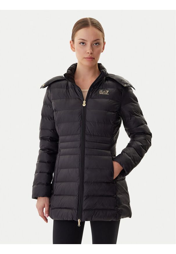 EA7 Emporio Armani Kurtka zimowa 7W000685 AF12475 UC001 Czarny Slim Fit. Kolor: czarny. Materiał: syntetyk. Sezon: zima