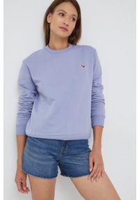 PS PAUL SMITH - PS Paul Smith bluza bawełniana damska kolor fioletowy gładka. Kolor: fioletowy. Materiał: bawełna. Wzór: gładki #2