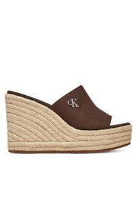 Calvin Klein Klapki Wedge Rope Slide Mg YW0YW01699 Brązowy. Kolor: brązowy. Materiał: materiał