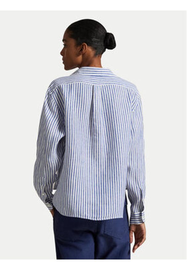 Polo Ralph Lauren Koszula 211935130006 Niebieski Relaxed Fit. Typ kołnierza: polo. Kolor: niebieski. Materiał: len