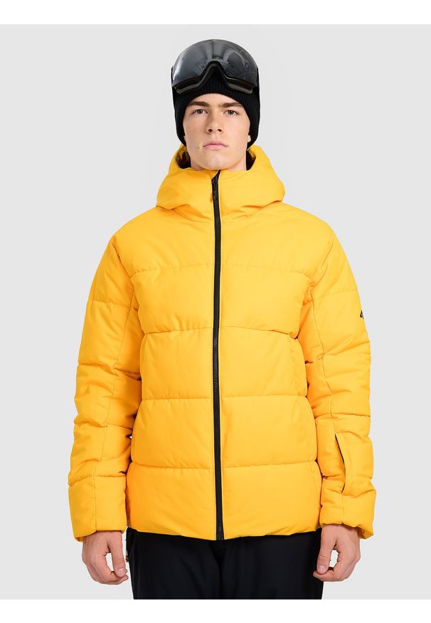 4f - 4F Kurtka narciarska membrana 5000 męska - pomarańczowa S. Kolor: pomarańczowy. Materiał: poliester, materiał. Wzór: gładki. Sezon: zima