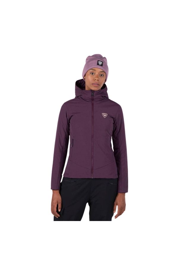 Kurtka narciarska Rossignol damska W Opside Hoodie JKT fioletowa. Kolor: fioletowy. Sezon: zima. Sport: narciarstwo