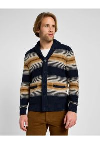 Lee - LEE MĘSKI SWETER FRONTIER CARDIGAN NAVY 112357966 LD47013678