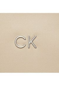 Calvin Klein Jeans Torebka Re-Lock Seasonal Shopper_Canvas K60K611446 Écru. Materiał: skórzane #4