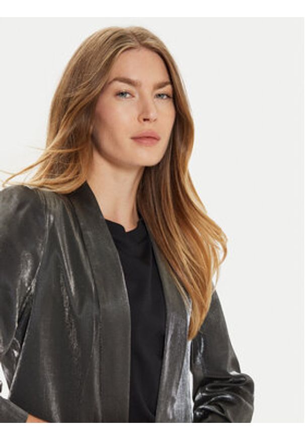 Pieces Marynarka Bosella 17153010 Czarny Regular Fit. Kolor: czarny. Materiał: wiskoza