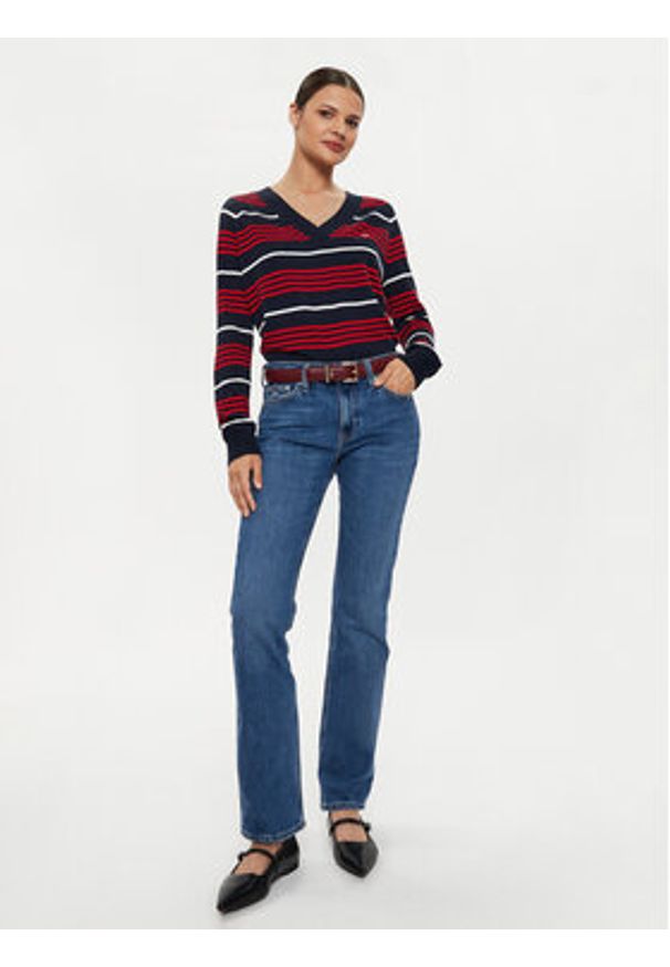 Tommy Jeans Jeansy Maddie DW0DW19271 Niebieski Straight Fit. Kolor: niebieski