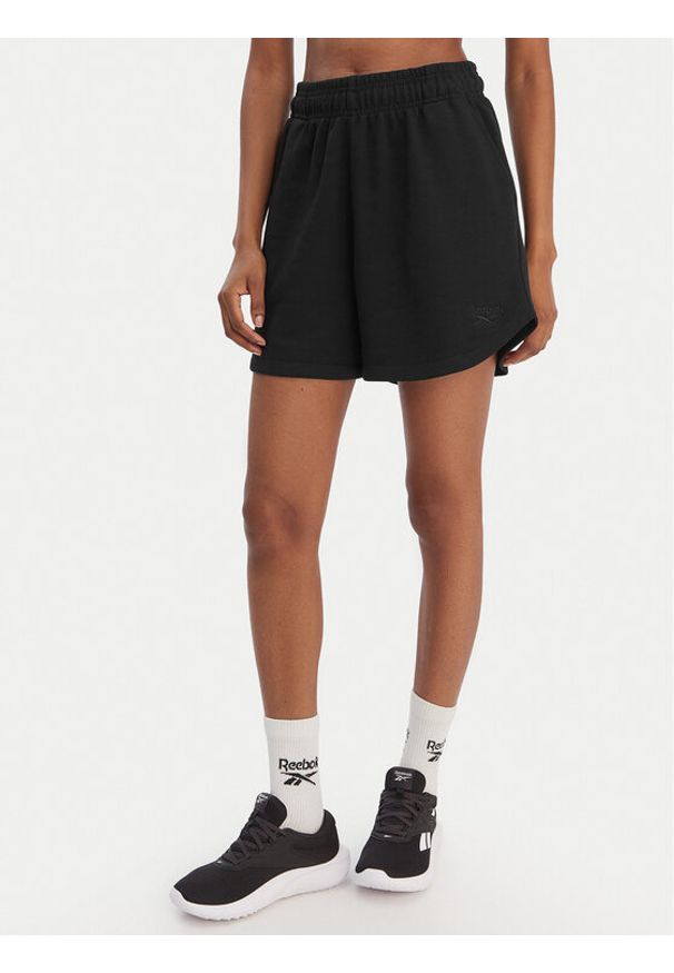Reebok Szorty sportowe Karin RK25504CCW Czarny Regular Fit. Kolor: czarny. Materiał: bawełna