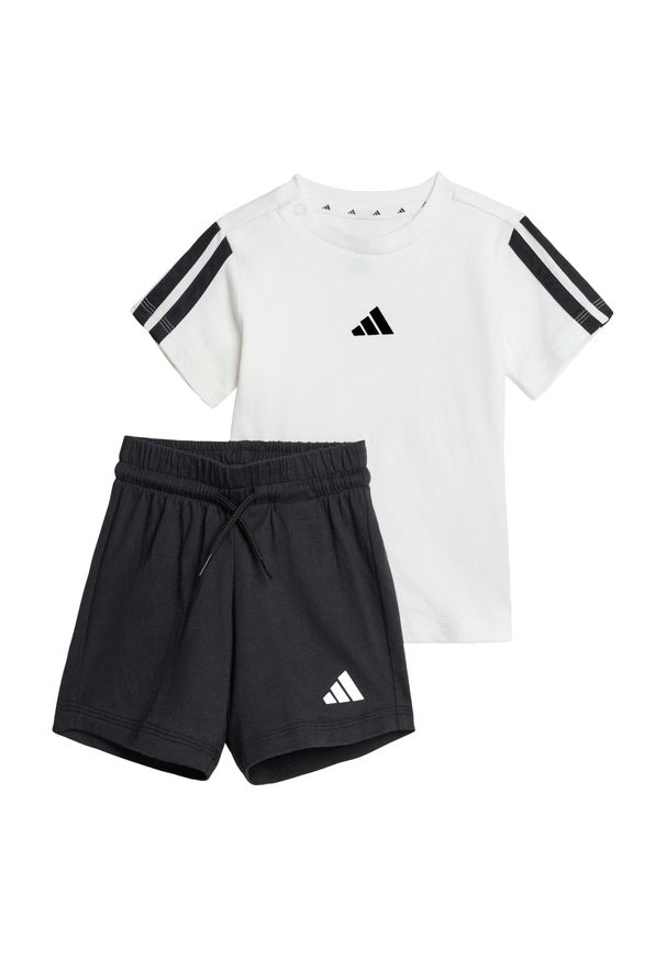 Adidas - Zestaw dziecięcy z koszulką Essentials. Okazja: na uczelnię. Kolor: czarny, biały, wielokolorowy. Materiał: dresówka. Styl: sportowy