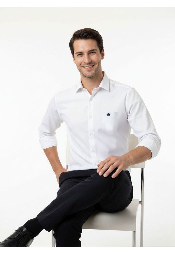 Bawełniana Koszula Weekendowa - Brave Soul - Biała. Okazja: na co dzień. Kolor: biały. Materiał: bawełna. Styl: casual, sportowy