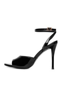 Eva Minge Sandały EO-FLORA-LT1605-6 Czarny. Kolor: czarny. Materiał: skóra, lakier #9