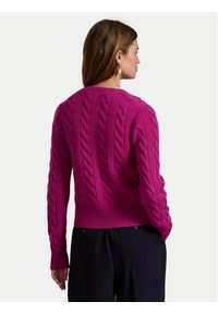 Polo Ralph Lauren Kardigan 211972104006 Różowy Slim Fit. Typ kołnierza: polo. Kolor: różowy. Materiał: wełna #3