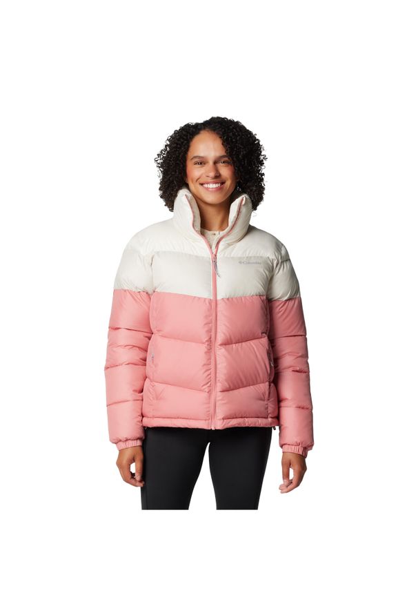 columbia - Kurtka sportowa damska Puffect II Colorblock Jacket. Kolor: różowy. Materiał: poliester. Sport: turystyka piesza