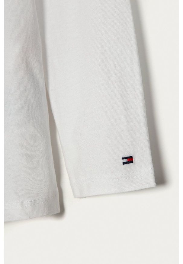 TOMMY HILFIGER - Tommy Hilfiger - Longsleeve dziecięcy 128-176 cm. Okazja: na co dzień. Kolor: biały. Materiał: materiał. Długość rękawa: długi rękaw. Wzór: nadruk. Styl: casual