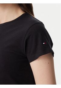 TOMMY HILFIGER - Tommy Hilfiger T-Shirt WW0WW48702 Czarny Slim Fit. Kolor: czarny. Materiał: bawełna #3