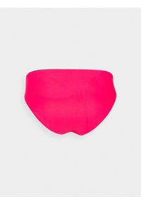 4f - Dół od bikini damski. Kolor: różowy. Materiał: włókno, dzianina, materiał. Wzór: gładki