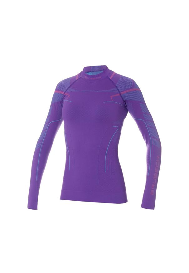 Termoaktywna damska bluza narciarska Brubeck Thermo. Kolor: fioletowy. Materiał: poliamid, elastan. Sport: narciarstwo